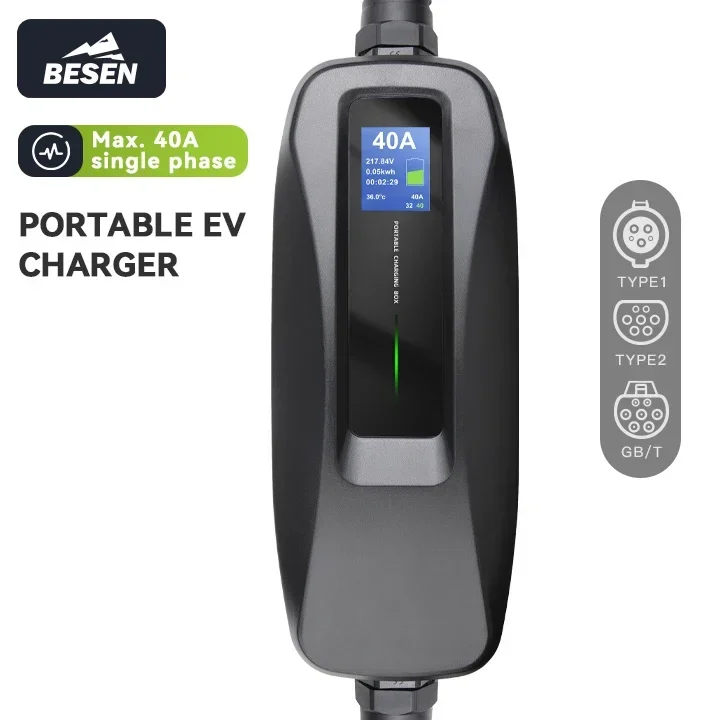 Portable Ev Charger - Портативное зарядное устройство BESEN 8.8 кВт